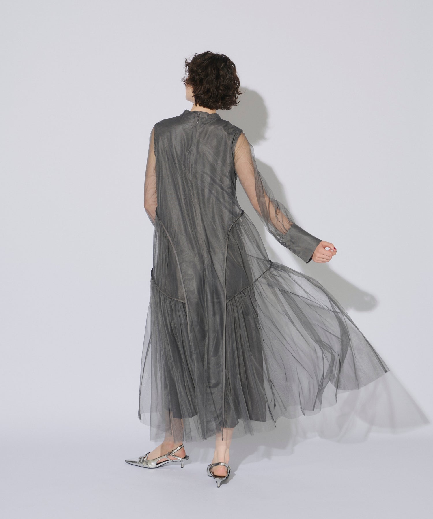 PIPING TULLE DRESS