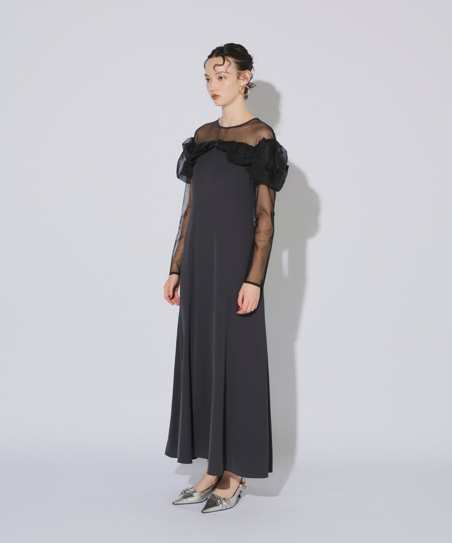 FRILLS FLARE DRESS