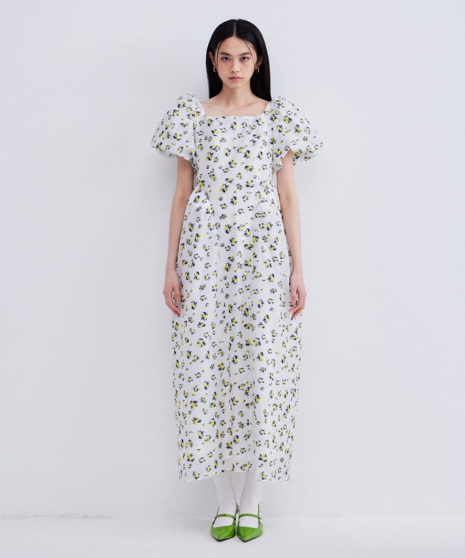 FLOWER JACQUARD FORME DRESS