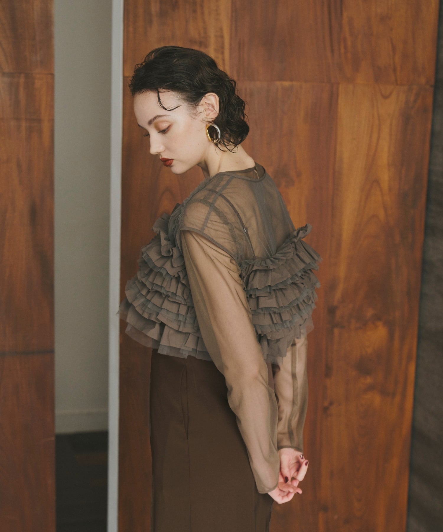 TAFFETA TULLE VEST SET DRESS
