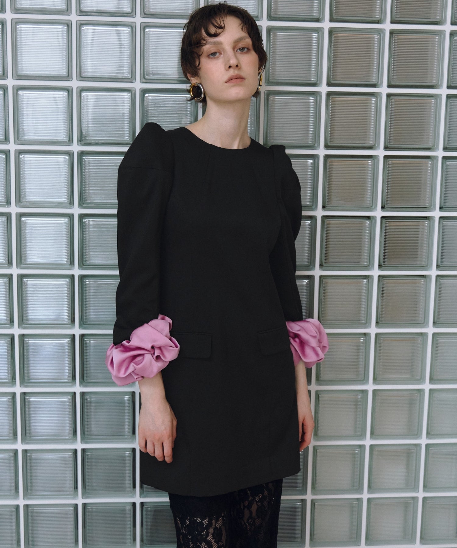 CHOUCHOU SLEEVE MINI DRESS SET