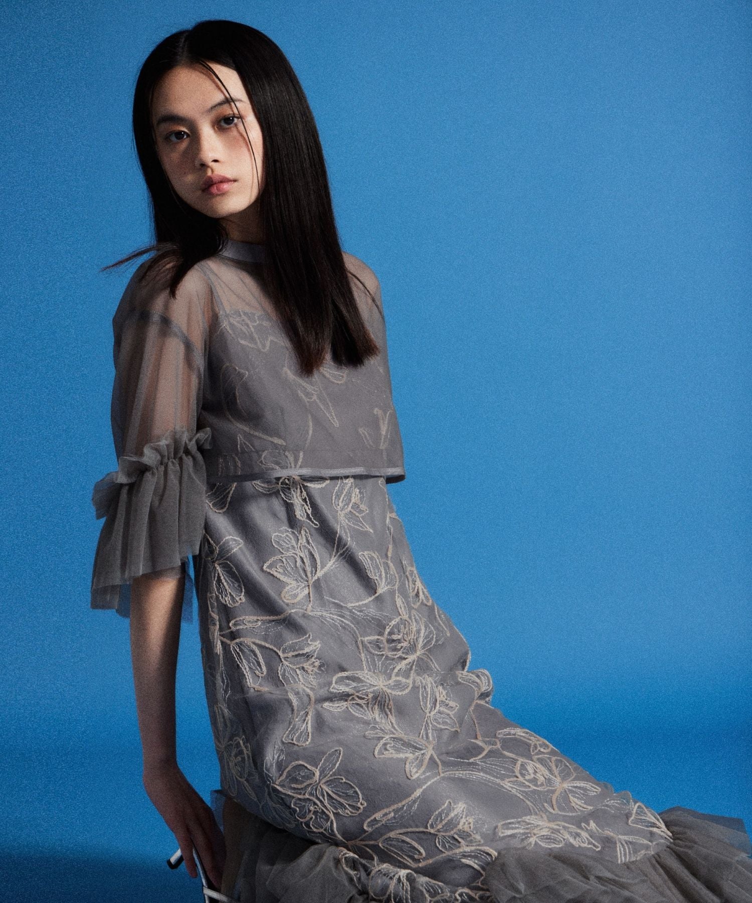 EMBROIDERY FRILL SET DRESS