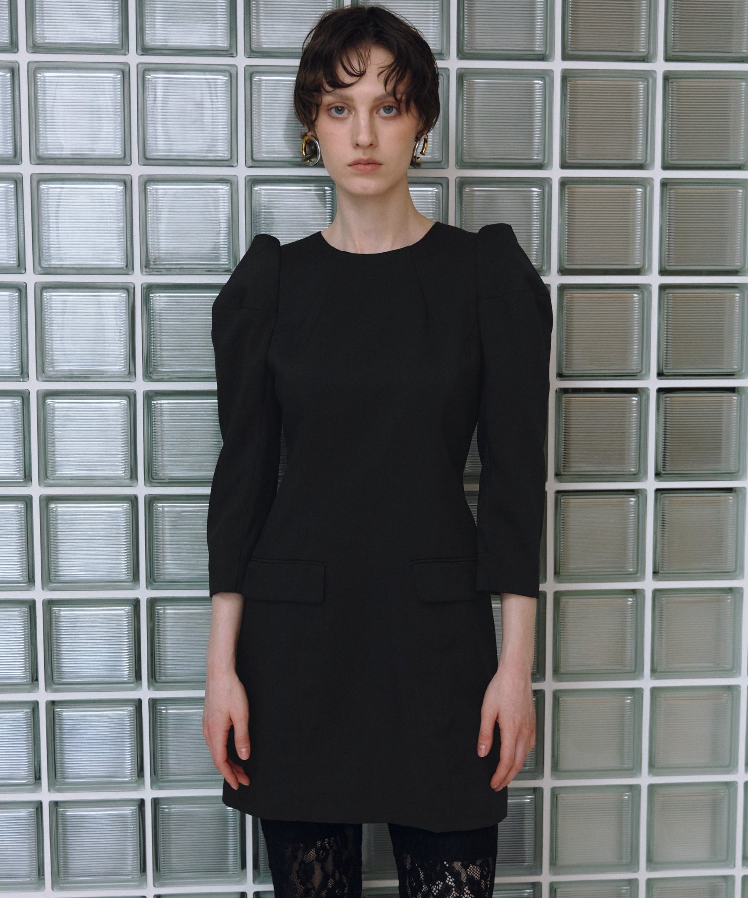 CHOUCHOU SLEEVE MINI DRESS SET