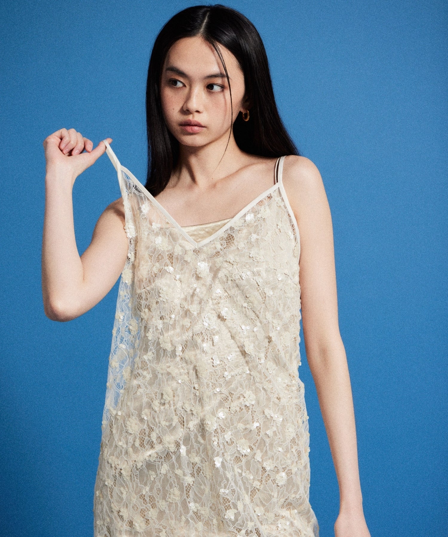 【POPUP】FLOWER SPANGLE CAMI DRESS