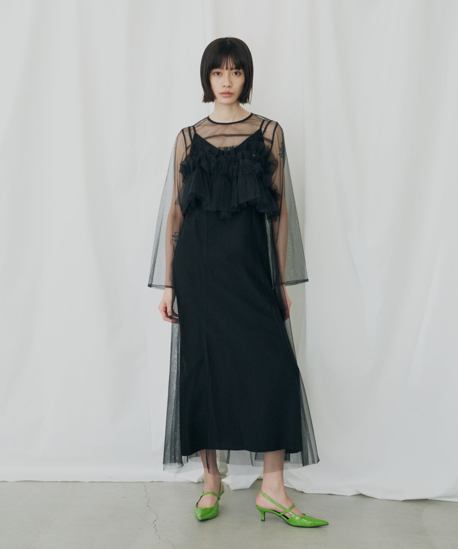 MULTIWAY VOLUME TULLE DRESS