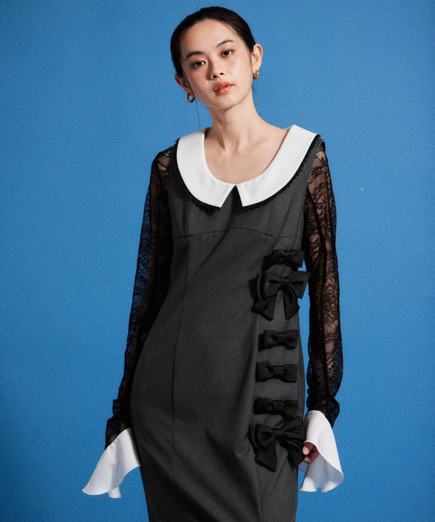 MIXED RIBBON LINE DRESS