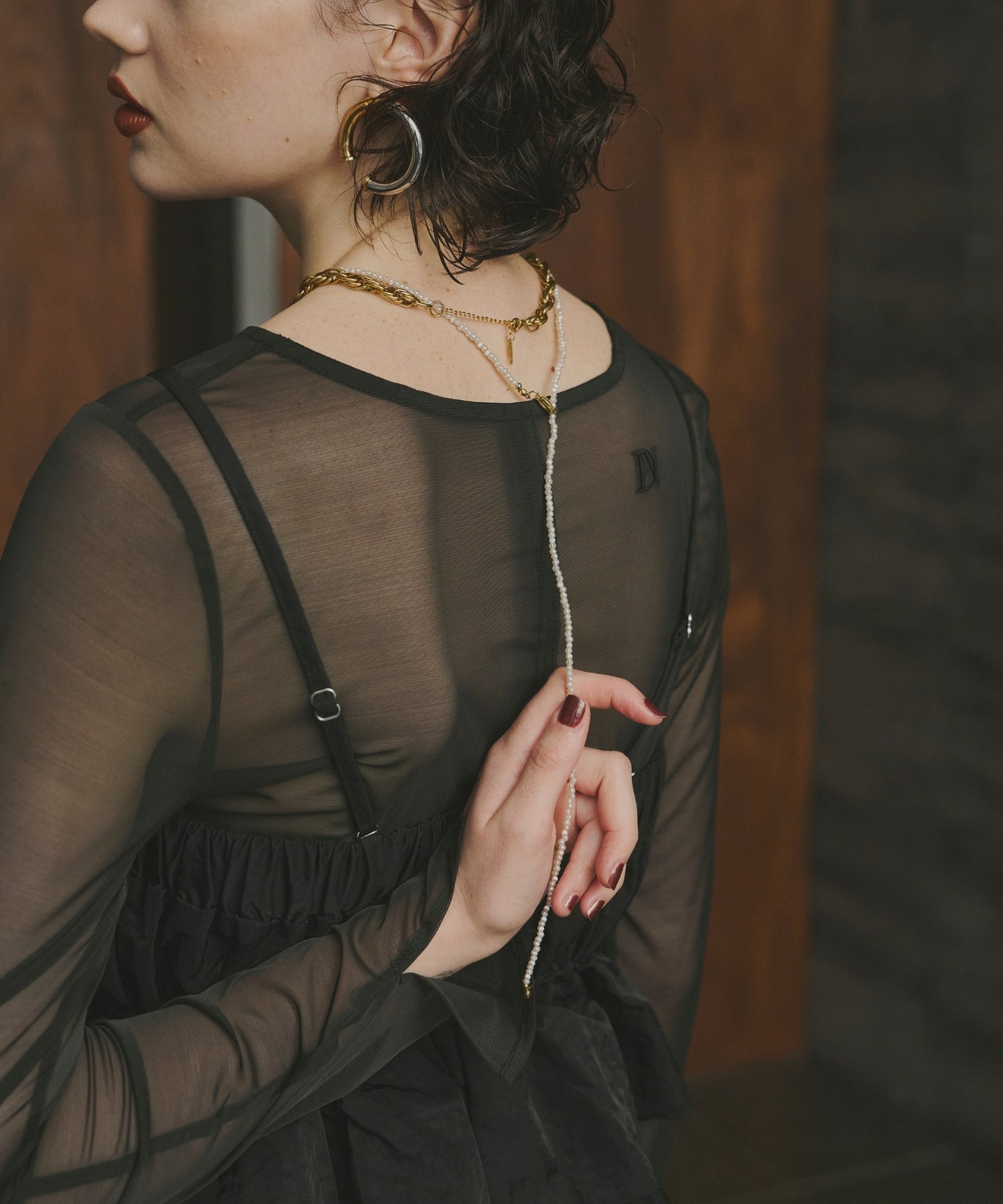 CORSET STYLE SHEER TOPS