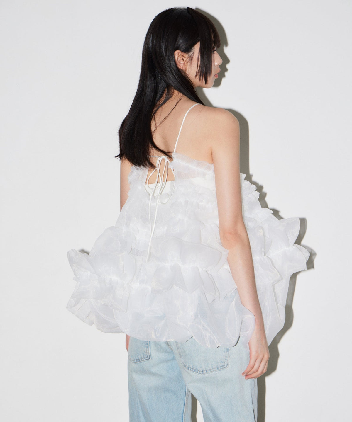 【POPUP】ORGANZA FRILL BALLOON CAMI