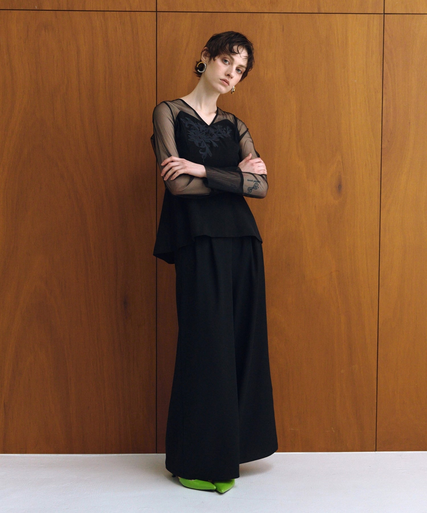 LACE PANEL ACCENT SETUP PANTS DRESS