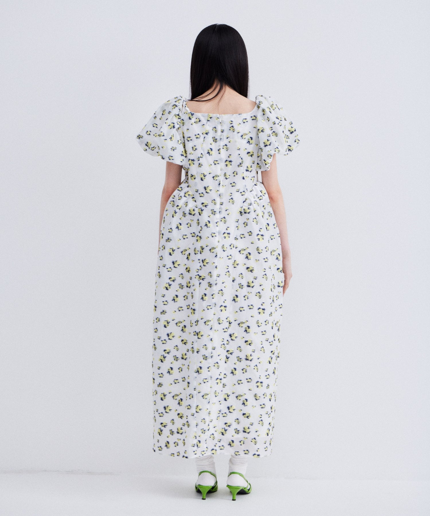 FLOWER JACQUARD FORME DRESS