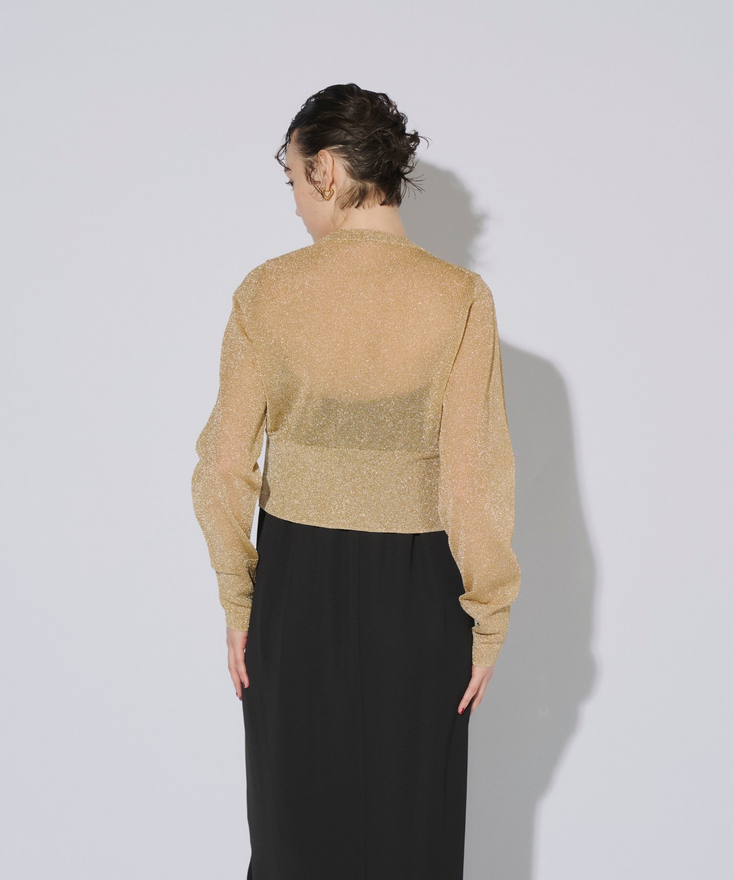 GLITTER CREW NECK CARDIGAN