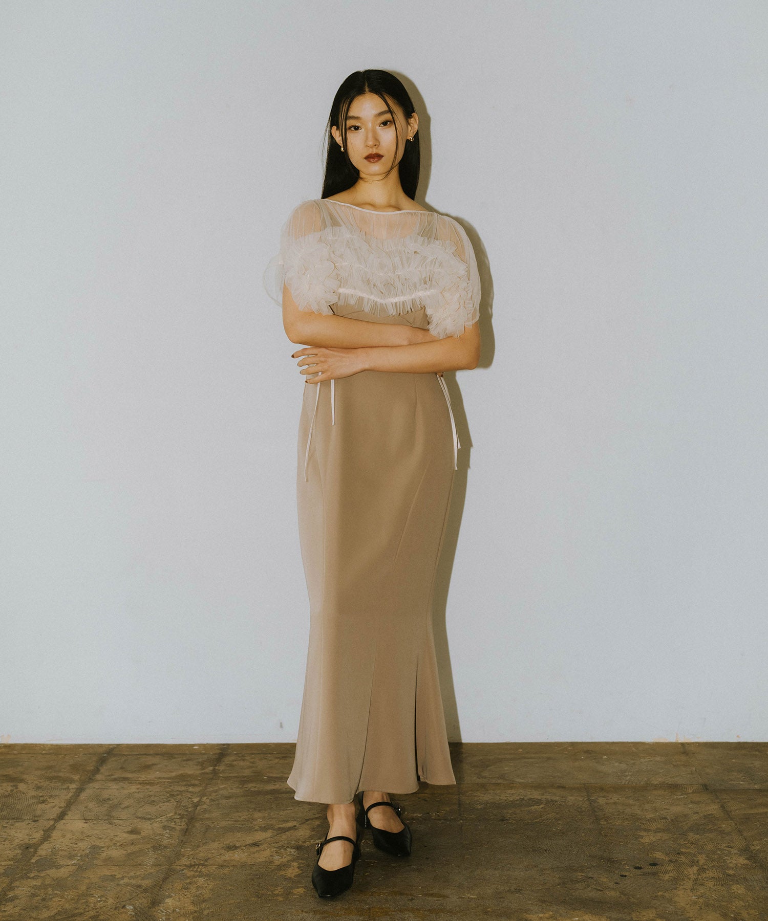 VOLUME SOFT TULLE DRESS