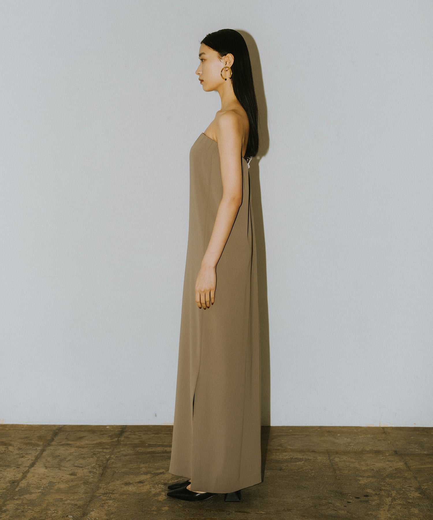 BACK SHEER GILET SETUP DRESS