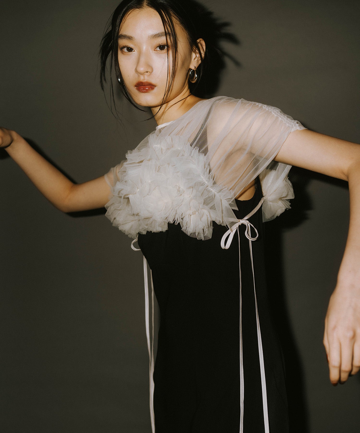 VOLUME SOFT TULLE DRESS