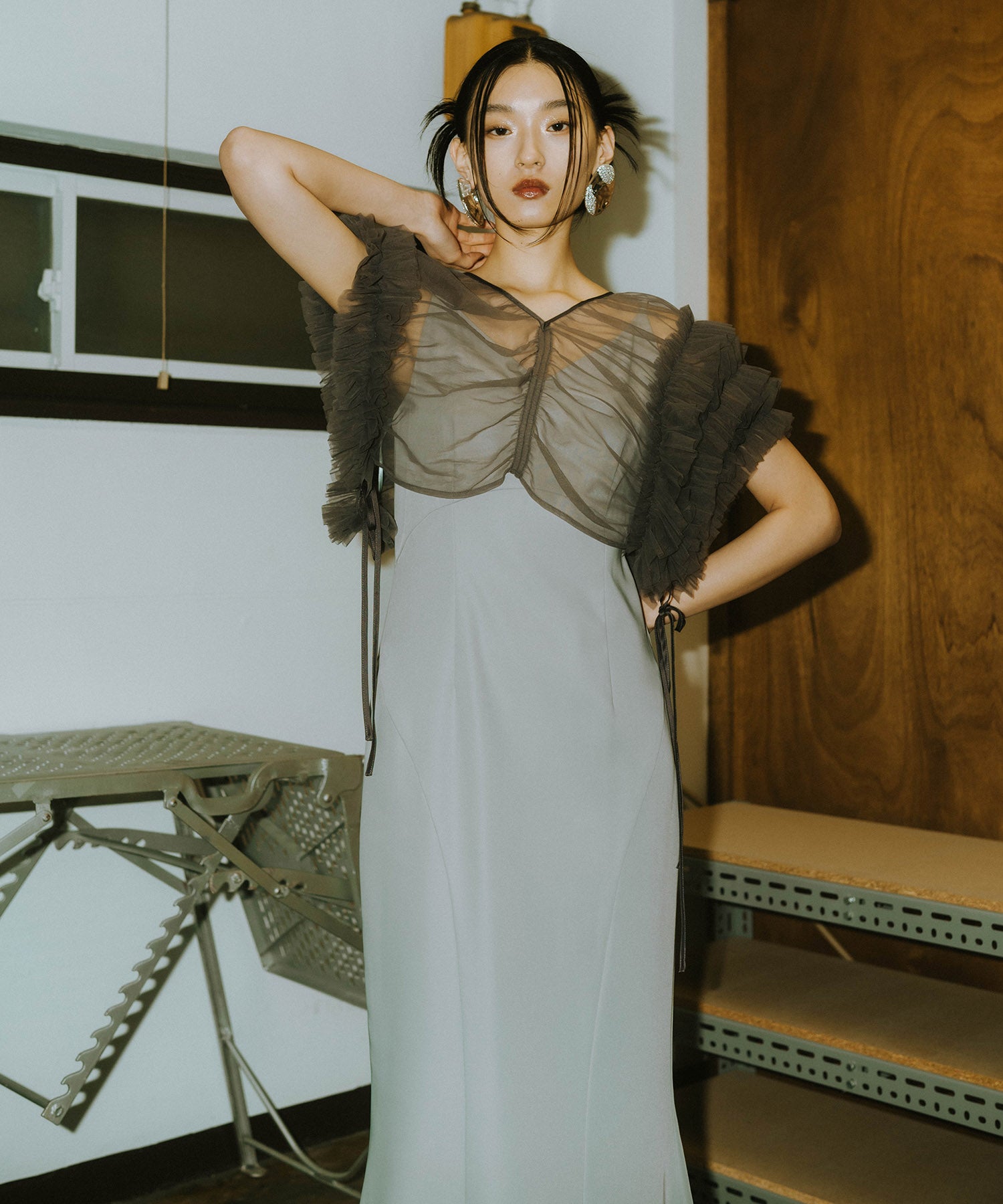 VOLUME SOFT TULLE DRESS