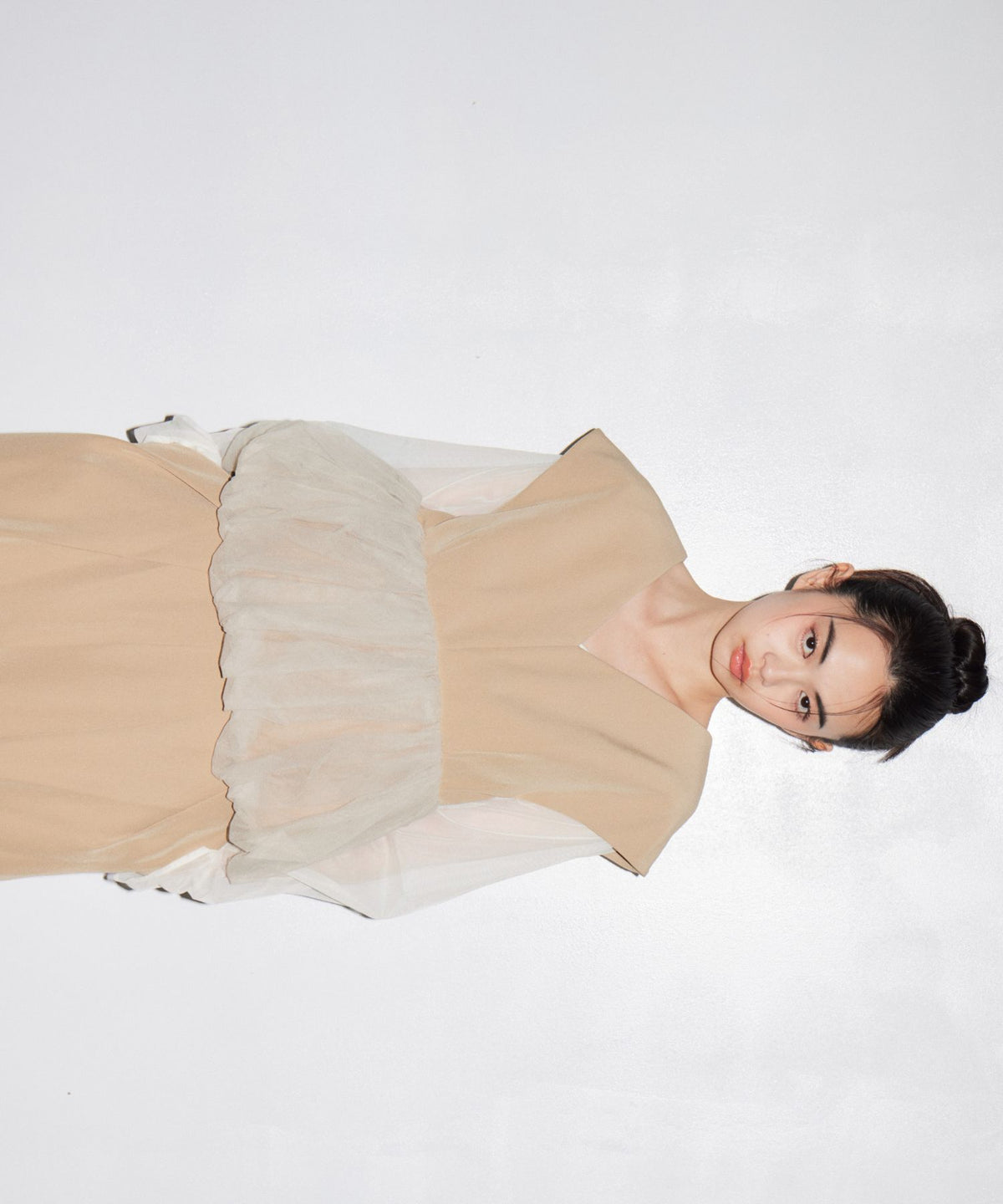 PEPLUM TULLE SET UP PANTS DRESS