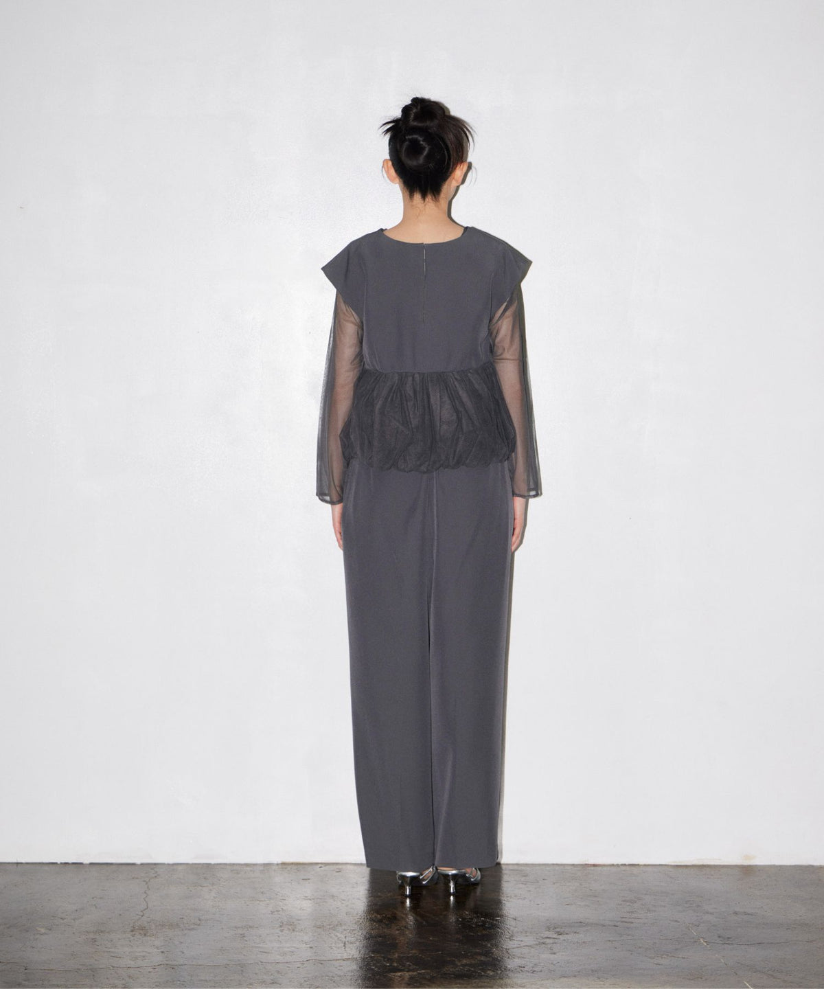 PEPLUM TULLE SET UP PANTS DRESS