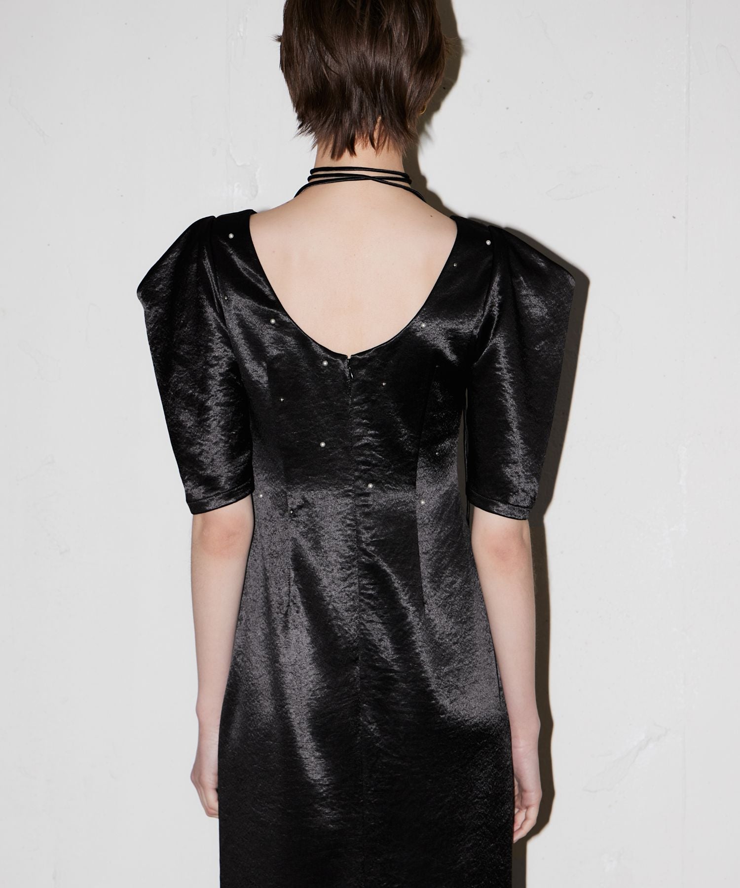 PEARL GLOW SATIN DRESS