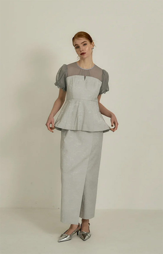 peplum bustier dress
