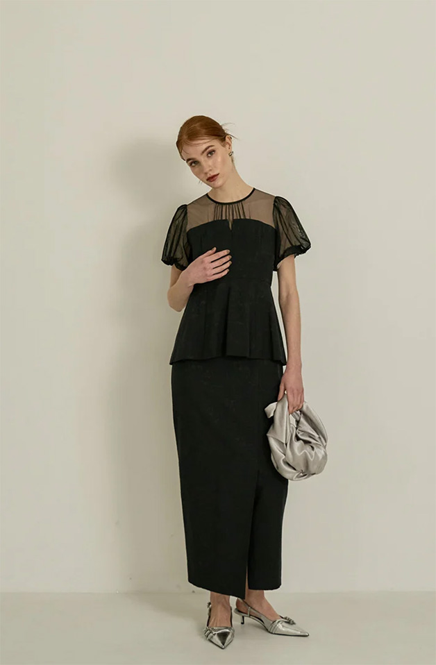 peplum bustier dress