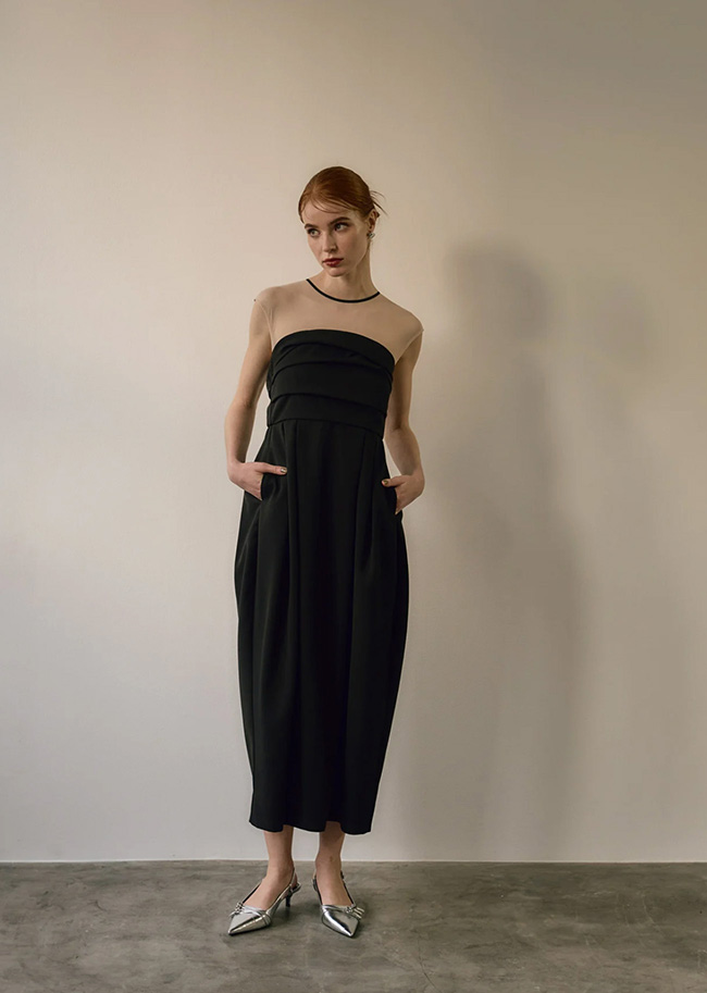 cocoon random bare dress